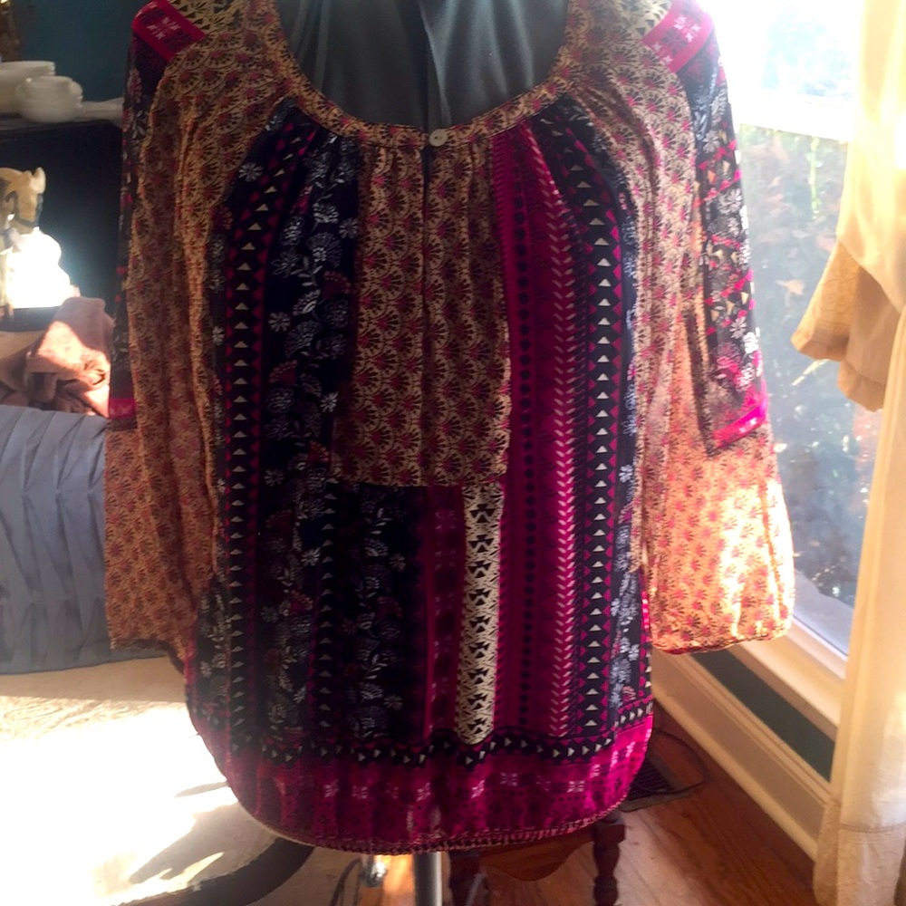 Peasant 3/4 sleeves top